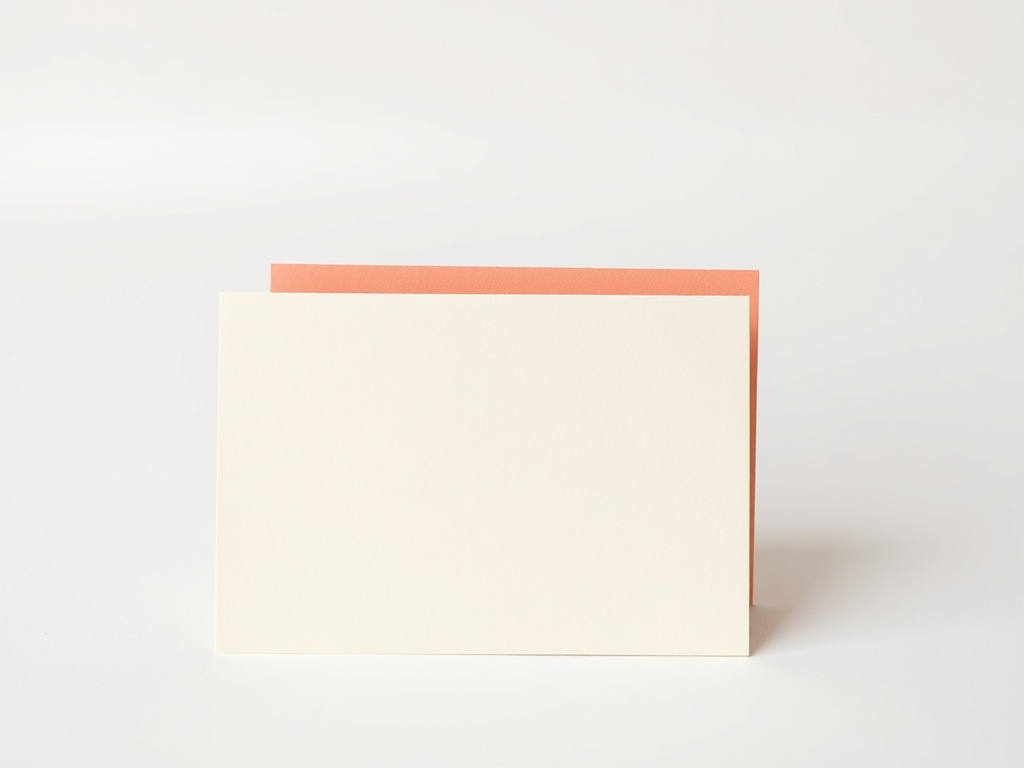 A larger blank card in front of a smaller one, the payout beside the deposit.