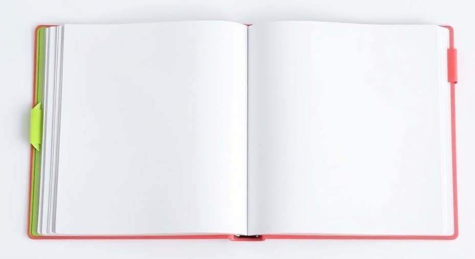 One open notebook with a lime tab on each side, the same cashier for poker and casino.