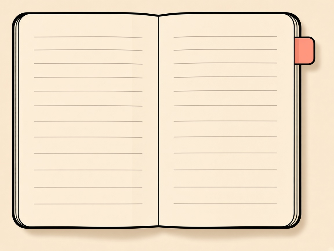 One open notebook with a single coral tab, for the gambling path on this page.