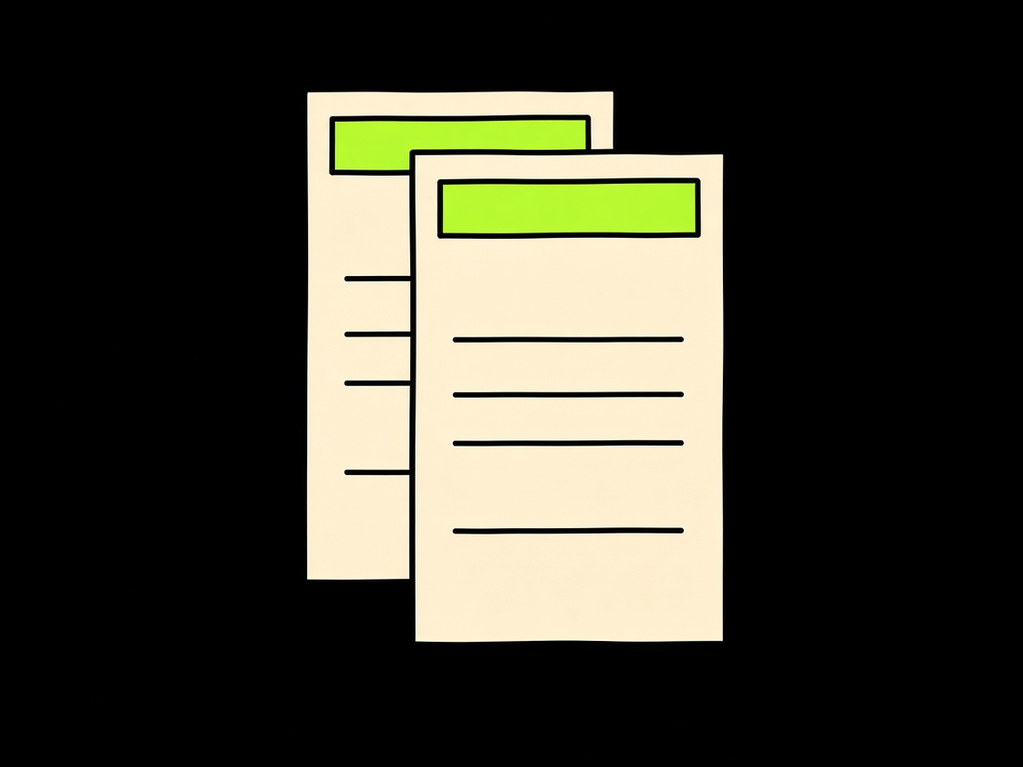 Two identical slips, one shifted over the other, for a notification that repeats.